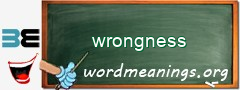 WordMeaning blackboard for wrongness